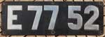 Deutschland (DDR), Lokschild der DRo: E77 52, Niet-Aluminium-Breit (NAlB), Satz.