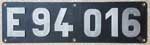 Deutschland (DDR), Lokschild der DRo: E94 016, Niet-Aluminium-Breit (NAlB).