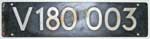 Deutschland (DDR), Lokschild der DRo: V180 003, Niet-Aluminium-Spitz (NAlS).