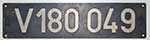 Deutschland (DDR), Lokschild der DRo: V180 012, Niet-Aluminium-Groß (NAlG). (spätere 118 549-5)