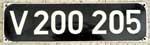 Deutschland (DDR), Lokschild der DRo: V200 205, Emaille.