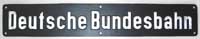 Eigentumsschild  Deutsche Bundesbahn, Hohlguss ohne Stempel, Aluguss