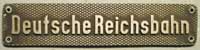 DR, Deutsche Reichsbahn, Aluminium mit Riffelgrund, fr die Glasschilder der BR 130 EDV