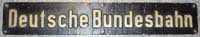 Deutsche Bundesbahn Schriftzug in Messingguss von BR 05, 23, 65, 82