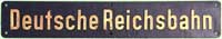 Eigentumsschild "Deutsche Reichsbahn", Niet-Messing-DRG