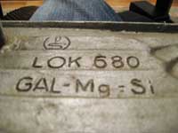 Originalschild 60cm, mit eindeutigem PS Gusszeichen und Materialkennung