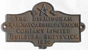 Birmingham Railway Wagon,  Eisenguss, glatt mit Rand
