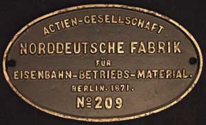 Norddeutsche Fabrik Berlin, 209, 1871, Eisenguss