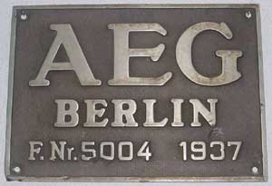 AEG von E18 32, Aluguss
