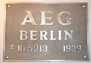 AEG 5213 1939 von Werklok