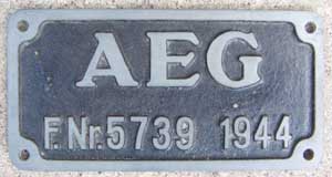 AEG 5739, 1944, Guss-Zink-mit-Rand, von DRB E94114 / DRo 254 114-2