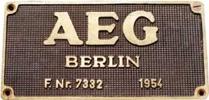AEG 7332, 1954