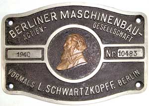 Fabrikschild, BMAG 10483, 1940, GAlmR, von, DRB Kö4827 / DB-322-662-8