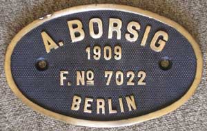 Borsig 7022, 1909, DRG von 74 654, Messingguss