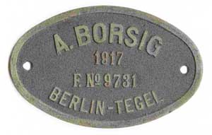 Borsig 9731, 1917, von Baureihe 56 242, ex 55 4435, Eisenguss