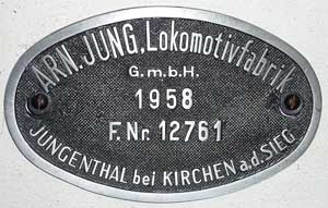 Jung, 12761, 1958, Aluminiumguss mit Rand, oval, von DB 23 091