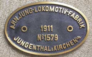 Jung 1579, 1911 CSR 1395, Messing, Riffelgrund mit Rand