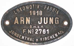 Jung 2761, 1918, Messingguss, Riffelgrund mit Rand