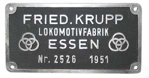 Krupp 2526, 1951, Aluguss, Riffelgrund mit Rand