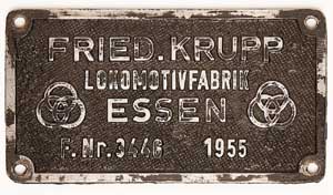 Krupp 3446, 1955, von 23 058, Aluguss, Riffelgrund mit Rand