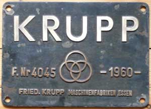 Krupp, 4045, 1960, Messing, glatt, ohne Rand, von DB V?