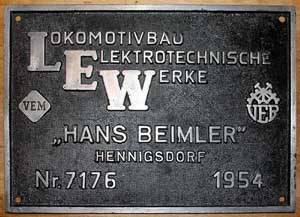 LEW Nr.7176, 1954, von Tagebaulok