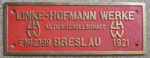 LHW 2399, 1921 RENFE 140 2152, ex Norte 485, Messing rechteckig, Riffelgrund mit Rand