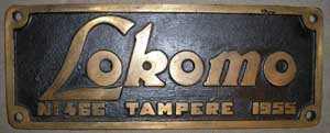 Lokomo Tampere 466, 1955, Finnland VR TR1-1081, Messingguss