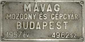 Mavag 4962, 1957, Aluguss, Riffelgrund mit Rand