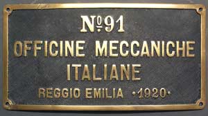 OM-Italiane, 91, 1920, Messingguss mit Rand, von FS-740.419