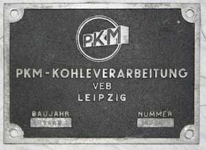 PKM, VEB-Leipzig 14554, 1962, Aluguss, Riffelgrund mit Rand