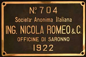 Romeo, Saronno, Nr. 704, 1922, Messingguss mit Rand, von FS E552.012