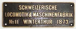 SLM Nr.11, 1873, Messingguss mit Rand, von SCB E3-3