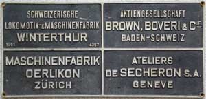 SLM 4357, 1961, BBC-Oerlikon-ASSA, Aluguss,  Riffelgrund mit Rand, von SBB Ee3/3 16438