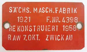 Schsische Maschinenfabrik Hartmann, Nr. 4398 von DRG 58 433, sptere DRo 56 433, rekonstruiert zu 58 3005