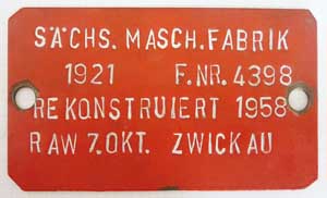 Sächsische Maschinenfabrik Hartmann, Nr. 4398 von DRG 58 433, spätere DRo 56 433, rekonstruiert zu 58 3005