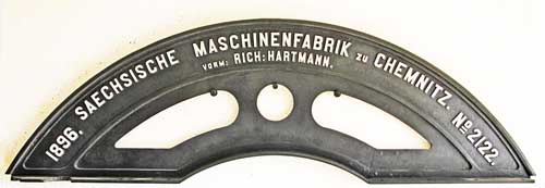 Schsische Maschinenfabrik Hartmann, Fabriknummer: 2122, 1896, Eisenguss