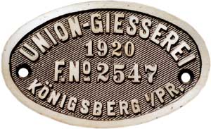 Union 2547, 1920 von Baureihe 93 597