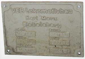 VEB Karl-Marx Babelsberg, kleiner Schriftzug