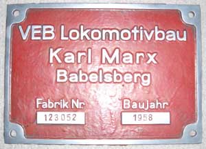 VEB 123052, 1958, Aluguss mir Rand, glatt, von Baureihe 23 1052