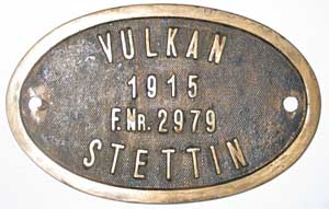 Vulkan 2979, 1915, Messingguss, Riffelgrund mit Rand, von 78 036