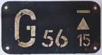 Deutschland (DDR), Gattungsschild der DRo: G 56.15, lackiert auf Blechplatte, z.B. für die Baureihe 52.