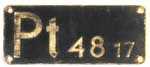 Gattungsschild Pt 48.17, Guss-Aluminium-Spitz, von 79 001