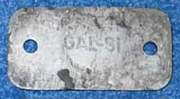 Gusszeichen GAL-Si, von Begrenzungszeichen "Balken"