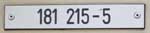Innenschild 181 215-5, Pertinax