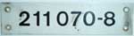 Innenschild 211 070-8 Kunststoff, graviert