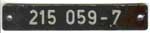DB, Innenschild 215 059-7, Alu, graviert
