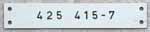 DB, 425 415-7, Kunstharz-Schichtpressstoff, graviert, sehr kleine Schrift