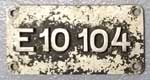 Deutschland (BRD), Innenschild: E10 104, Aluminiumguss.