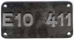 Innenschild E10 411 Aluguss DB
